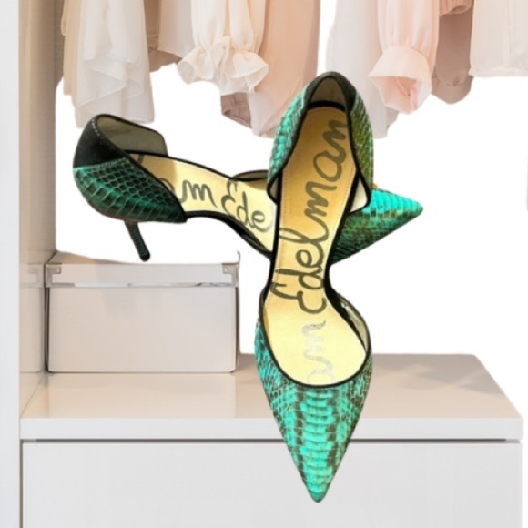 Sam Edelman Shoes - Sam Edelman 'Delilah' D'Orsay Faux Snakeskin Leather Heels, Size 8.5M